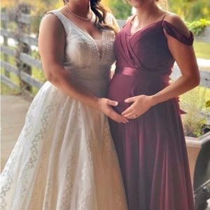 Bridesmaid Dress Wine